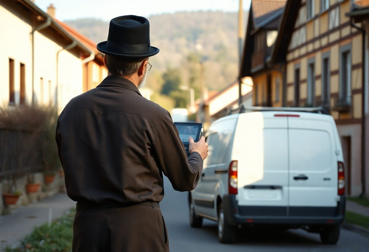 Fachpersonal bei der Kaminofen-Umrüstung in Reutlingen